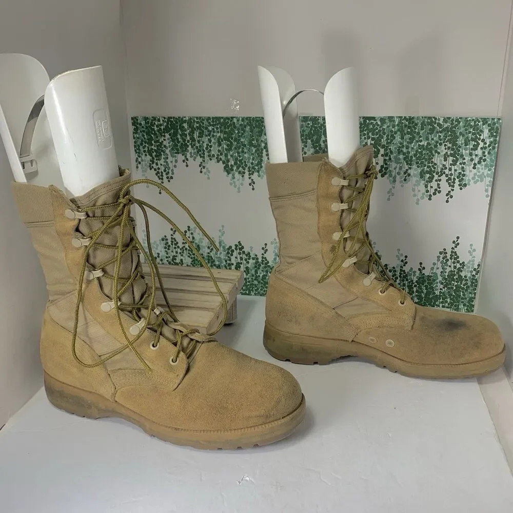 Altama Tan Suede Combat Boots Vibram Sole Military Tactical Men's Size 10
